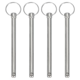 MECCANIXITY Quick Release Pin, Dia 5/16"(8mm) Usable Length 3.74"(95mm) Total Length 5.31"(135mm) Bimini Top Pin Marine Hardware Carbon Steel for Boat Accessories, Pack of 4