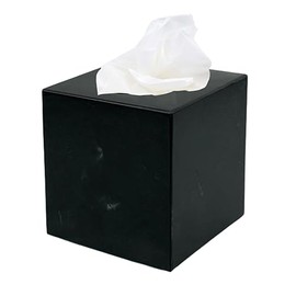 Natural Marble Tissue Box Cover, Black Bathroom Accessories, Tissue Box Cover Square Marble, Tissue Box Holder for Your Luxury Bathroom Accessories, Black Tissues Cube Box Cover