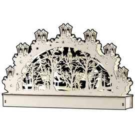 Britesta Wooden Light Arch Decoration with LED Light and Reindeer Design