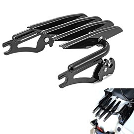 Mofun Gloss Black Luggage Rack Stealth Style Detachable Compatible with Harley Touring Road King Electra Road Street Glide 2009-2024