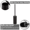 BGL 304stainless steel standing toilet brush for bath decor (Black)