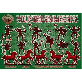 DARK ALLIANCE 1:72 FANTASY SET ALL72029  MOUNTED CIMMERIANS (CREAM)