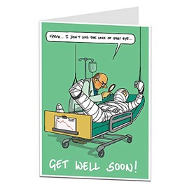 Funny Get Well Soon Card I Don't Like The Look Of That Eye