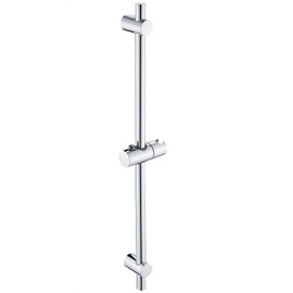 TRUSTLIFE Stainless Steel Shower Rail 68 cm Silver Shower Rail with 360° Rotatable and Adjustable Shower Head Holder Wall Bar Variable Fits Existing Drill Holes 68 x 2.2 cm Matte Look