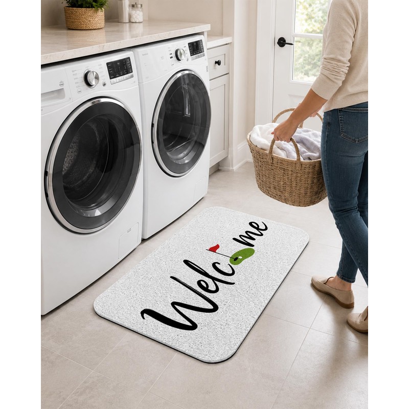Golf Welcome Door Mat Outdoor 17x30 Inch, Golfer Gifts for