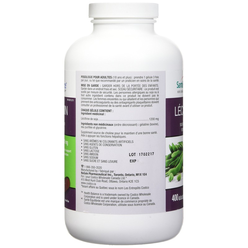 Decatela Health Balance Lecithin 1200mg (400 Softgels), 400 Count