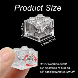 Joycabin Pack of 15 Luminous Building Blocks, 2 x 2 LED Light Blocks, Transparent Building Blocks Lamp, Building Block Parts Set Toy, Compatible with All Major Brands of Building Blocks (Warm White)