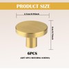 6 Pcs Drawer Knobs, Gold Drawer Handles, Round Cabinet &