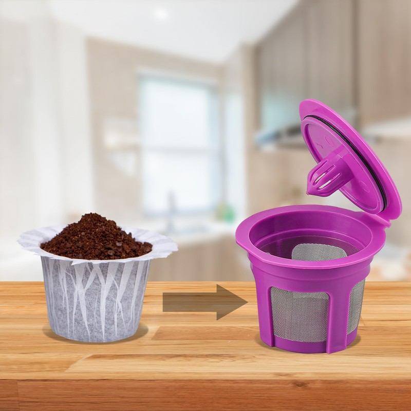 Irmidi 4 Pack Reusable K Cup Coffee Pods with100 Count