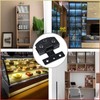 Cabinet Glass Door Hinge,2 Pcs 90 Degrees Frameless Door,Cupboard Display