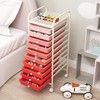 OFFICEJOY Storage Cart, Rolling Utility Cart with 10 Drawers, Portable