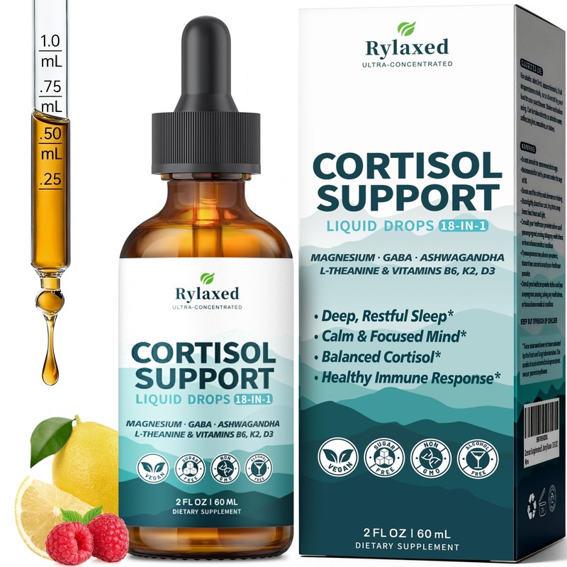 Cortisol Supplements for Women & Men, 18 in 1 Stress