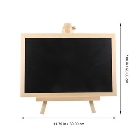 DECHOUS Small Drawing Board Chalkboard with Stand, Wooden Frame Chalkboard Memo Message Sign, Mini Stand Chalkboard Message Board, Desktop Menu Board, Desktop Chalkboard Sign, Erasable Chalkboard