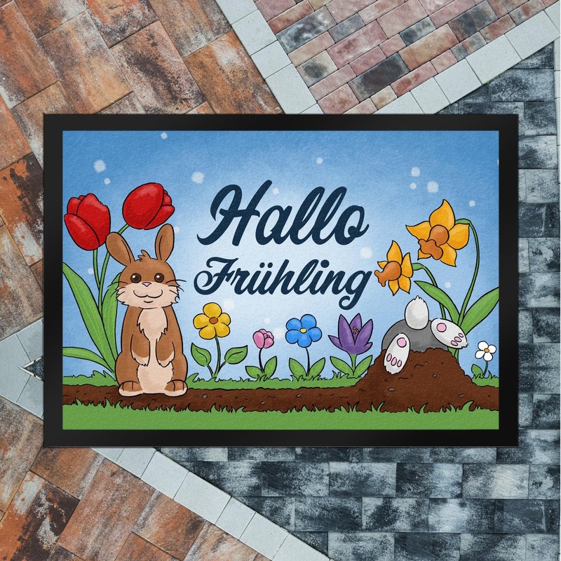 speecheese Hello Spring Doormat in 35 x 50 cm with