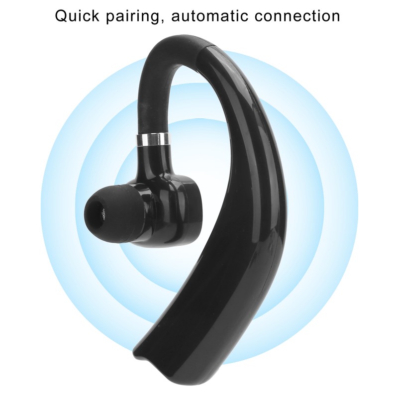 Wireless Bluetooth Headset Ear Hook with Charging Cable Call Reporting