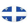 CafePress Quebec Flag Oval Car Bumper Sticker
