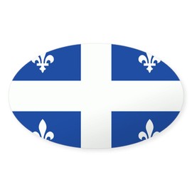 CafePress Quebec Flag Oval Car Bumper Sticker