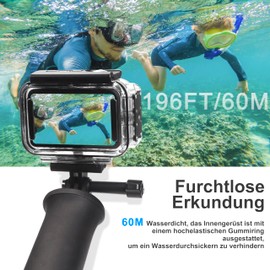 FitStill 196FT/60M Underwater Waterproof Case with Magnetic Quick Release Interface, Compatible with DJI Osmo Action 5 Pro/Action 4/Action 3, Diving Protection Action 5 Pro Protective Case