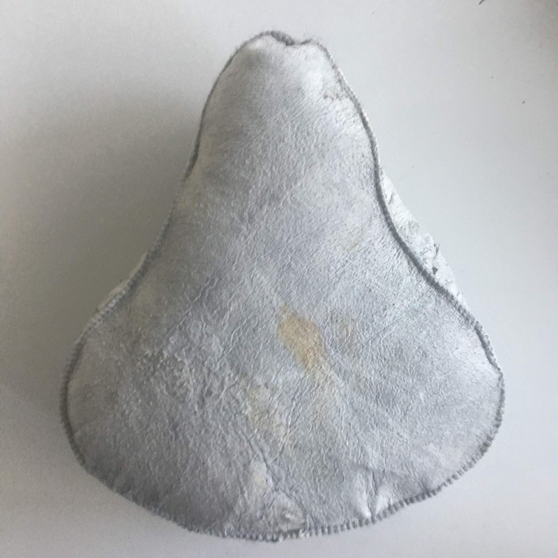 DUMI Sheepskin Bicycle Saddle Cover - Soft Grey Lambskin Bicycle
