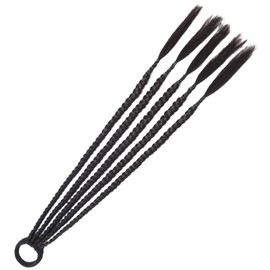 OATIPHO Braided Ponytail Extension Synthetic Hairpiece Braid for Black Women Comfortable Wear for Parties Cosplay Festivals and Stage Performance Natural Black Color