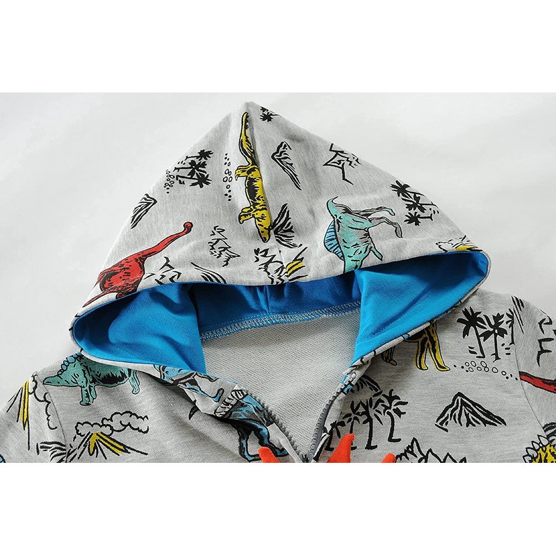 Eulla - Felpa con cappuccio a zip per bambini/ragazzini, con