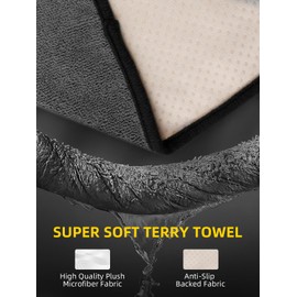 ZIMABLUE Terry Cloth Back Seat Cover Gray Universal Waterproof Car Sport Towel Seat Cushion Non-Slip Sweat-Absorbent Towel Cloth Suitable for All Seasons Waterproof Beach Seat Cover Washable