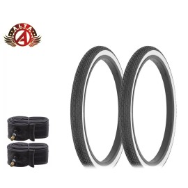 ALTA 20" X 1-3/4 WHITEWALL BICYCLE TIRES & TUBES VINTAGE SCHWINN STINGRAY FIT S7 RIM.