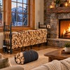 Heavy Duty Firewood Rack for Indoor & Outdoor Log Storage