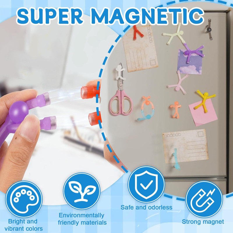 QGGTQG Mini Magnetic Figures Toy Pack of 10 Translucent Fridge