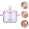 Vaguelly Glass Pot, Clear Glass Cooking Pot Saucepan with Lid,