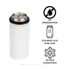 Skinny Can Cooler for Slim Beer & Hard Seltzer, Beverages and Soda | 12oz Slim C