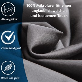 Flowen Fitted Sheet, 120 x 200 cm, Microfibre Fitted Sheet Dark Grey for Bed, Breathable, Hypoallergenic Bed Sheet, Anti-Mite, Lightweight, Soft and Wrinkle-Free, with 30 cm Deep Pocket, Machine