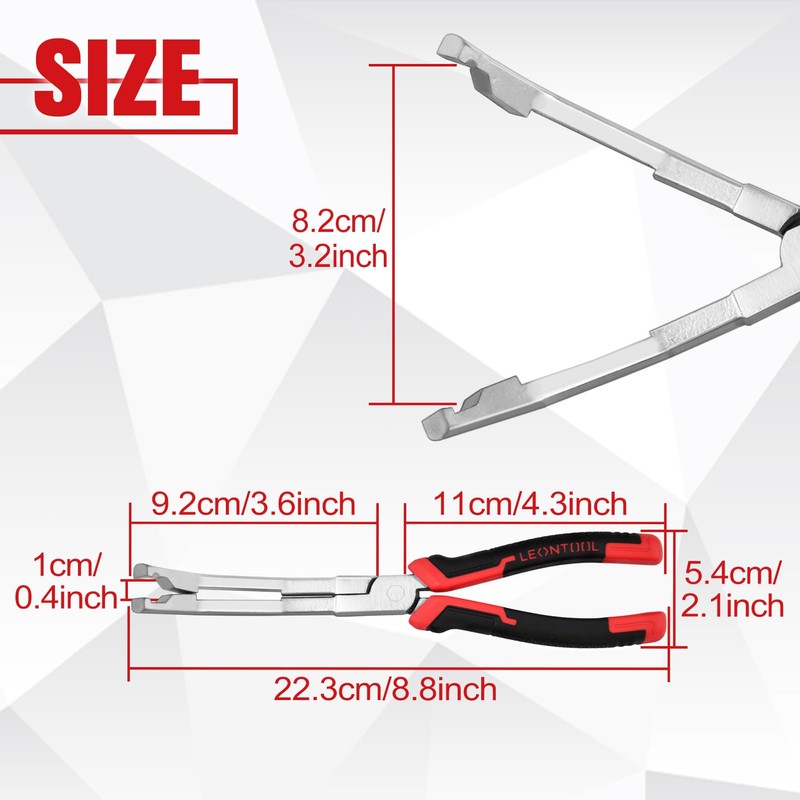 LEONTOOL Angled Jaw Glow Plug Pliers Curved Jaw Glow Plug