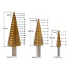 6 Pcs Titanium Coated Drill Bit Set, Including 3 Sizes