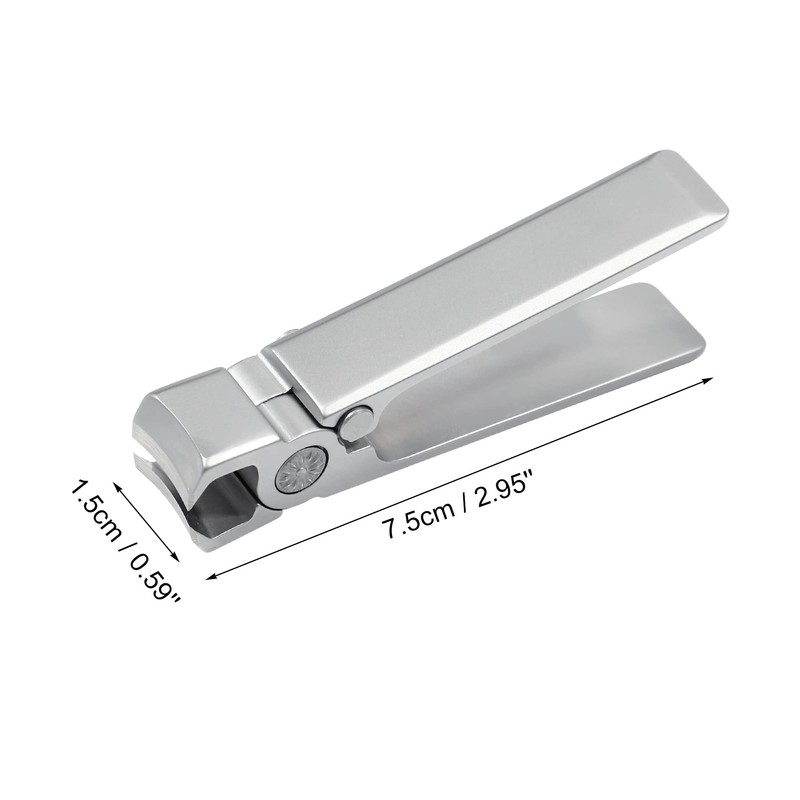 VOCOSTE Nail Clippers Nail Care Nail Cutter Portable Grey Stainless