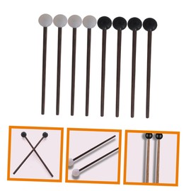 Kisangel 4 Pairs Steel Drum Mallets with Wooden Handles Rubber Drumsticks for Percussion Instruments for Tongue Drums Marimbas Xylophones and More