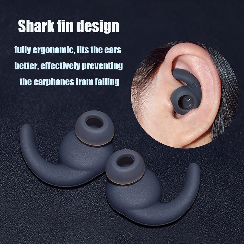3 Pairs Silicone Hooks Eartip Eartips Earbuds Eargels Compatible with