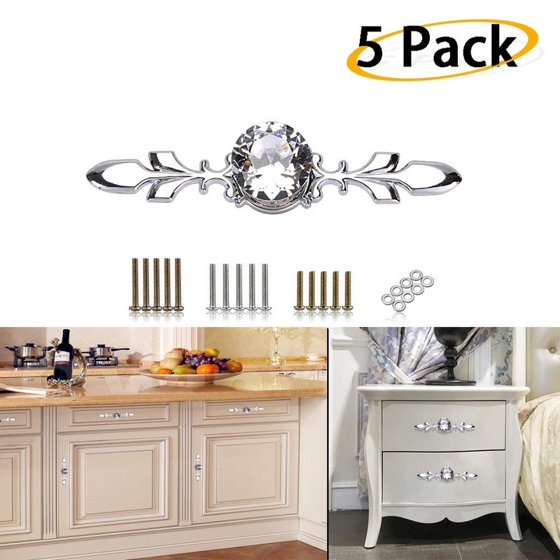 Sumnacon Drawer Dresser Knobs Pull Handles - Crystal Glass Diamond