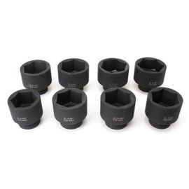 VCT 8PC 3/4" Drive Jumbo Shallow Impact Socket Set SAE (2-1/16" - 2-1/2") Cr-Mo Steel