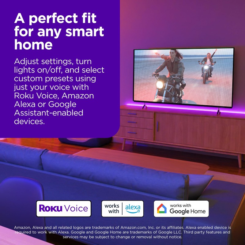 Roku Smart LED Light Strip+, 16.4ft - Color Options with
