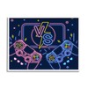 Stupell Industries Video Gamer Two Players Controllers Neon Style, Design