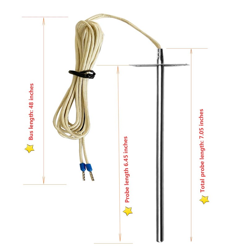 FCCUM RTD RTD Temperature Probe Sensor Grill, Replacement Parts for