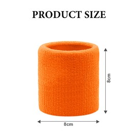 Wristbands Set, 2PC Sports Sweatbands Men Women, Sweat Wrist Sweatbands, Soft Thickened for Basketball Gym Gymnastics Tennis Soccer - Orange