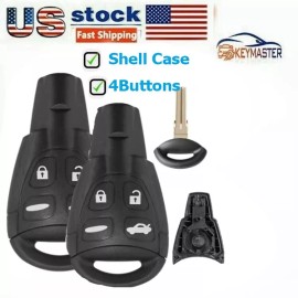 KeyMaster 2X Remote Key Shell Case for 2003 2004 2005 2006 2007 2008 2009 Saab 9-3 93 4B