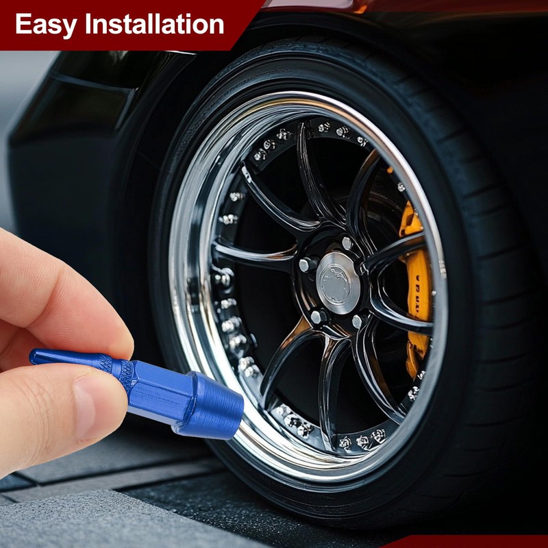 PATIKIL 4 Pcs 45mm Spiked Shape Tire Valve Stem Caps