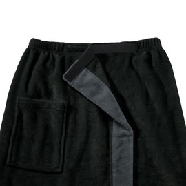 CelinaTex Funlike Kilt Cotton Sauna Kilt Terry Cloth Sarong Sauna Towel Sauna Sarong, black anthracite