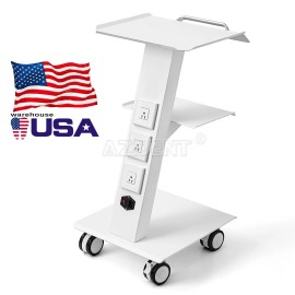 Unbranded 3 Shelf Dental Trolley Medical Tool Cart/ Mobile Dentist Stool Rolling Chair - Medical Tool Cart Built-in Socket