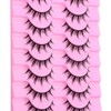 10 Pairs Black and White Cartoon Eyelashes Japanese Anime Cosplay