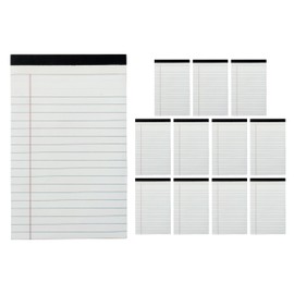 three leaf Writing Pad 5 X 8 Inch, 2 Ct., 50 Sheets, Pack of 12, Total 24 Count, No Ink Bleeding, Pads For Home, Office, School, Business, Premium Thick Paper, Perforated Writing Pads.