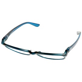 BUNNY EYEZ Readers JACOB BLUE LIGHT Reading Glasses with a Tiltable & Flippable Frame, Chic & Modern Design (Dark Navy Blue Light, 2.50)